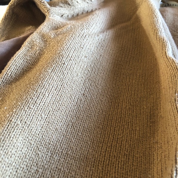 Zara Knit Caramel Colour Cardigan with Elbow Patches Size Large - Picture 3 of 7
